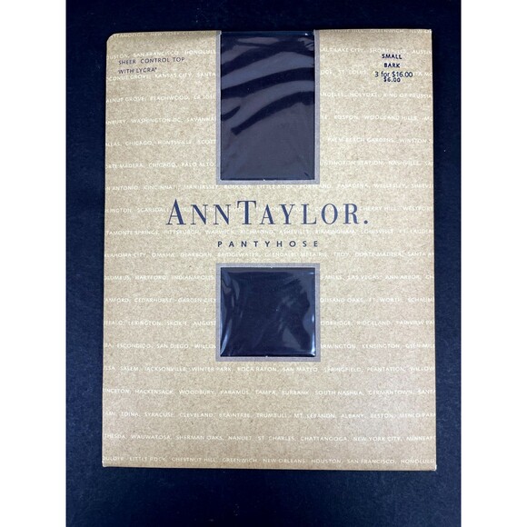 Ann Taylor Pantyhose Size Small Bark Color Sheer Control Top with Lycra NEW - Picture 1 of 3